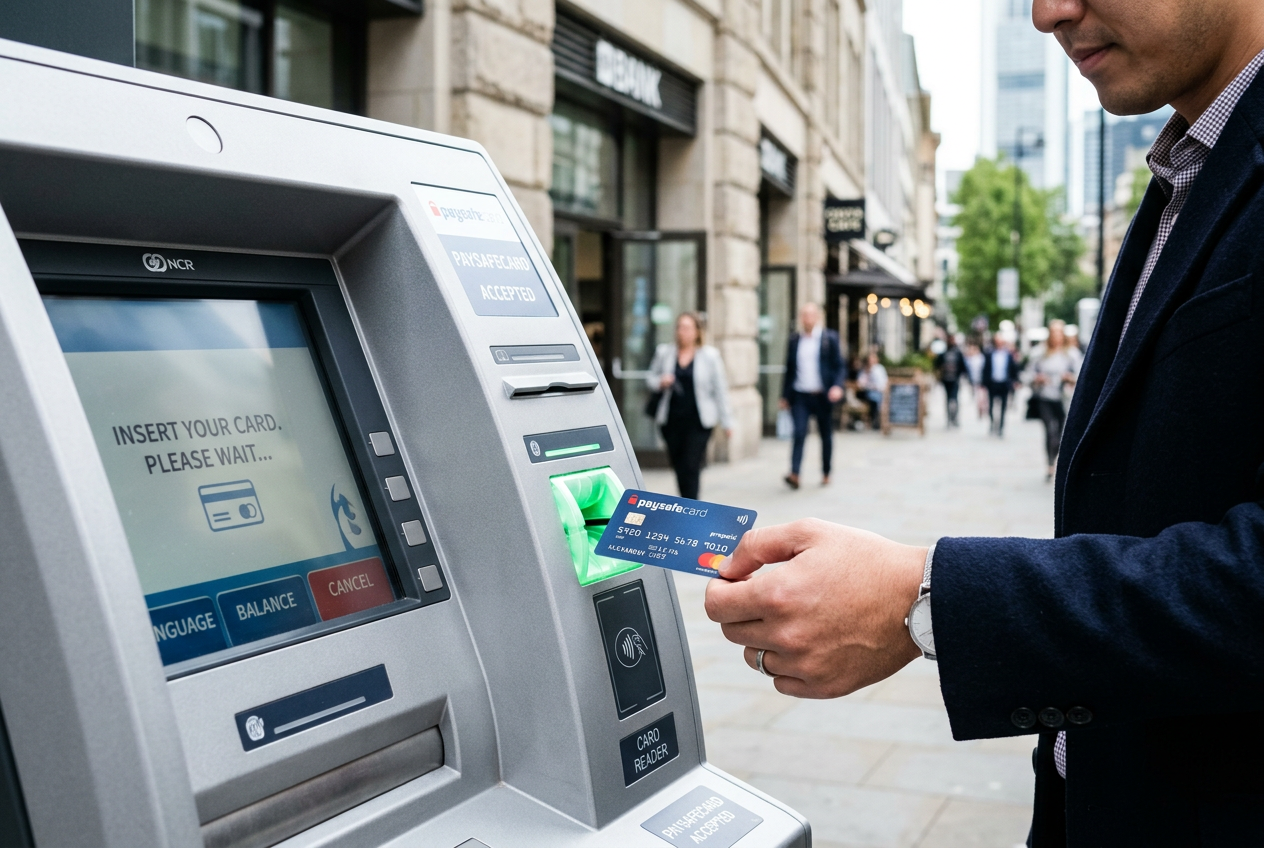 Paysafecard Mastercard u bankomatu pro diskrétní výběr